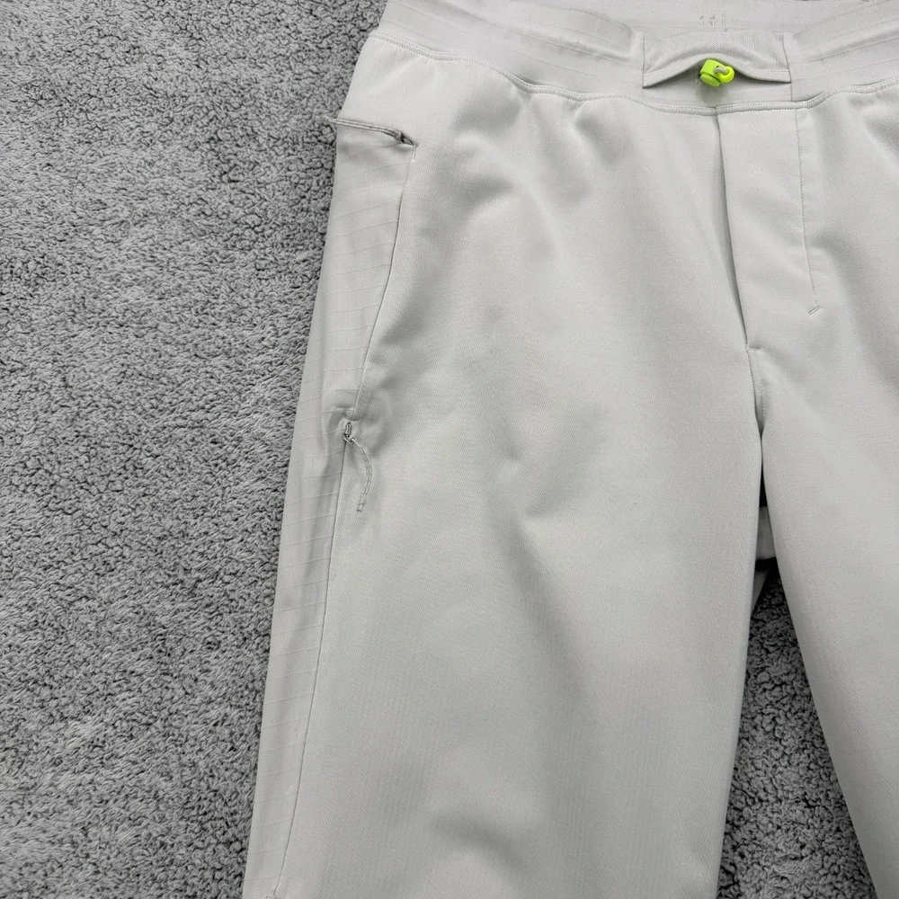 Lululemon Fast Free Running Pant Men Small Gray Tapered Ankle Zip Pocket Stretch